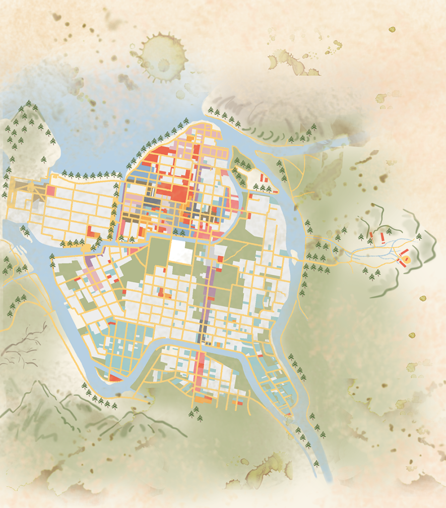 江戸時代の萩地図