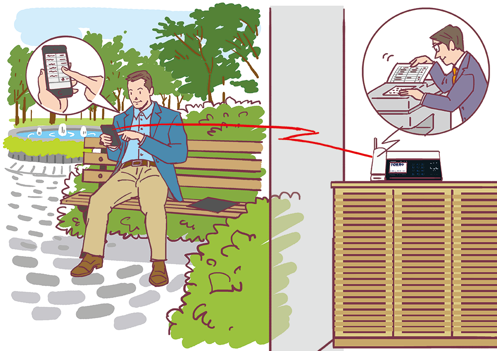 おうち電話で届いたファックスをメールで確認