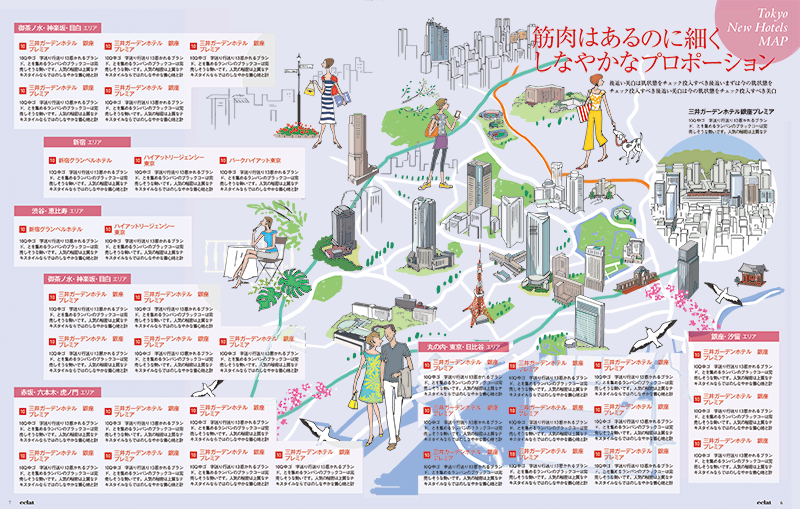 Tokyo New Hotels Mapレイアウトイメージ